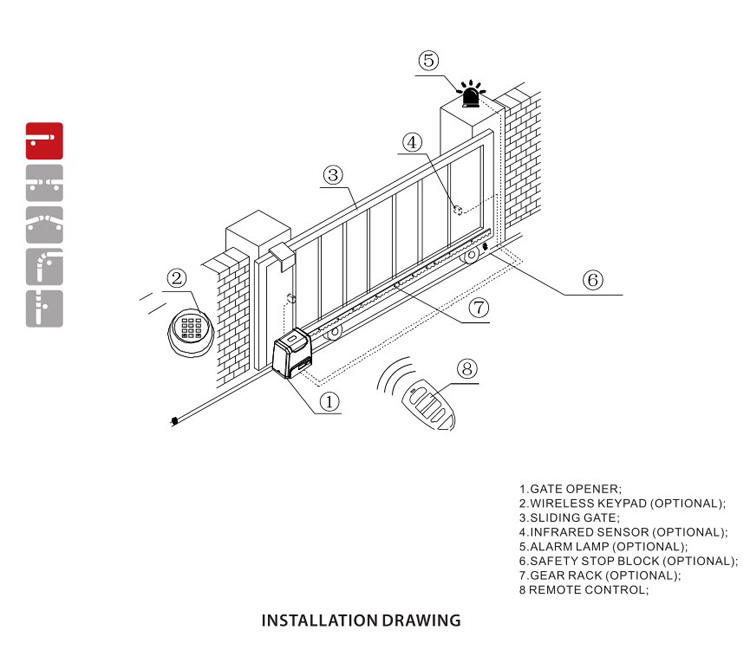 Motor cổng lùa AG DC 400kg