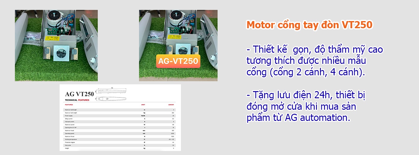 Motor cửa cổng tay đòn VT250